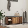 vidaXL Banco de Hall com almofada Liso Madeira antiga 100 x 38 x 46 cm