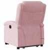 vidaXL Poltrona elevatória de massagens veludo rosa