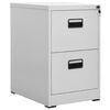 vidaXL Arquivador 46x62x72,5 cm a&ccedil;o cinzento-claro