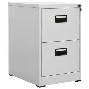 vidaXL Arquivador 46x62x72,5 cm a&ccedil;o cinzento-claro