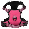 vidaXL Peitoral para c&atilde;es com faixas refletoras ajust&aacute;vel L rosa