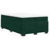vidaXL Cama boxspring com colch&atilde;o 120x190 cm veludo verde-escuro