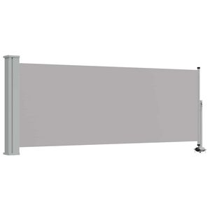vidaXL Toldo lateral retr&aacute;til para p&aacute;tio 100x300 cm cinzento