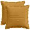 vidaXL Capa almofada 2 unid. HOUTEN Amarelo 50 x 50 cm cord&atilde;o