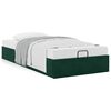 vidaXL Ottoman Bed Frame Sem Colch&atilde;o Verde Escuro 100x200 cm Veludo