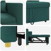 vidaXL Sof&aacute;-camas retr&aacute;til individual Verde-escuro 90 x 165 x 87 cm