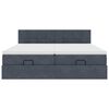vidaXL Estrutura cama otomana colchões 160x200 cm cinzento escuro