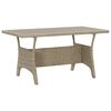 vidaXL Mesa de jardim 130x70x66 cm vime PE cinzento