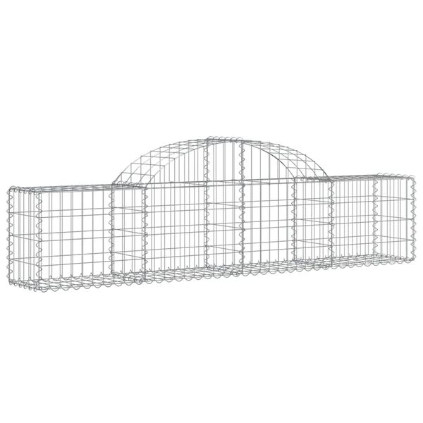 vidaXL Cestos gabião arqueados 25pcs 200x30x40/60 cm ferro galvanizado
