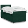 vidaXL Cama com molas/colch&atilde;o 90x190 cm veludo verde-escuro