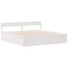 vidaXL Cama sem colch&atilde;o 140x190 cm madeira de pinho maci&ccedil;a branco