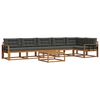 vidaXL Conjunto de Sof&aacute;s para Exterior 7 unid. Natural e Antracite