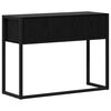 vidaXL Mesa de apoio com armazenamento Carvalho Preto 100 x 36 x 75 cm