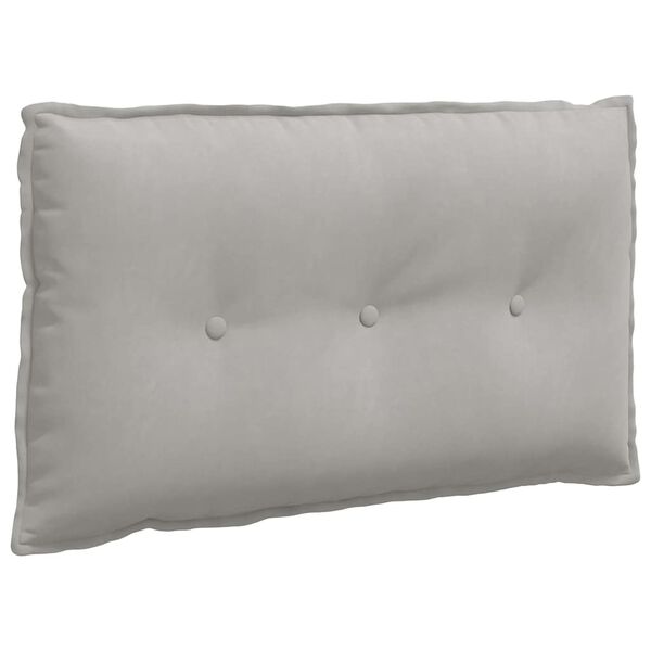 vidaXL Travesseiro para Costas Cinzento-claro 80 x 50 cm