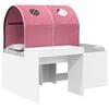 vidaXL Cama com T&uacute;nel 3 unid. Branco e Rosa Derivados de Madeira
