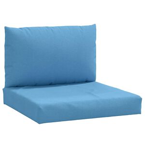 vidaXL Almofad&otilde;es de paletes 2 pcs mesclado tecido azul