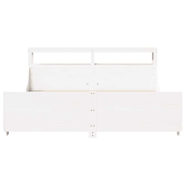 vidaXL Cama sem colch&atilde;o 180x200 cm madeira de pinho maci&ccedil;a branco