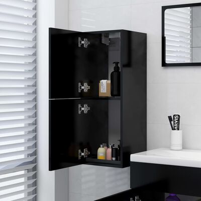 vidaXL Armário de casa de banho 30x30x80 cm derivados de madeira preto