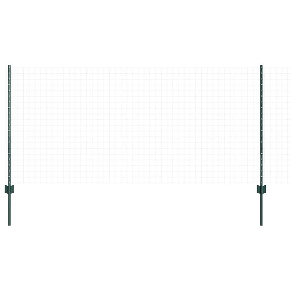 vidaXL Poste de Cerca 5 pcs Verde 140 cm A&ccedil;o