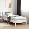 vidaXL Cama sem colch&atilde;o 90x190 cm madeira de pinho maci&ccedil;a branco