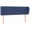 vidaXL Cabeceira de cama c/ abas tecido 147x23x78/88 cm azul