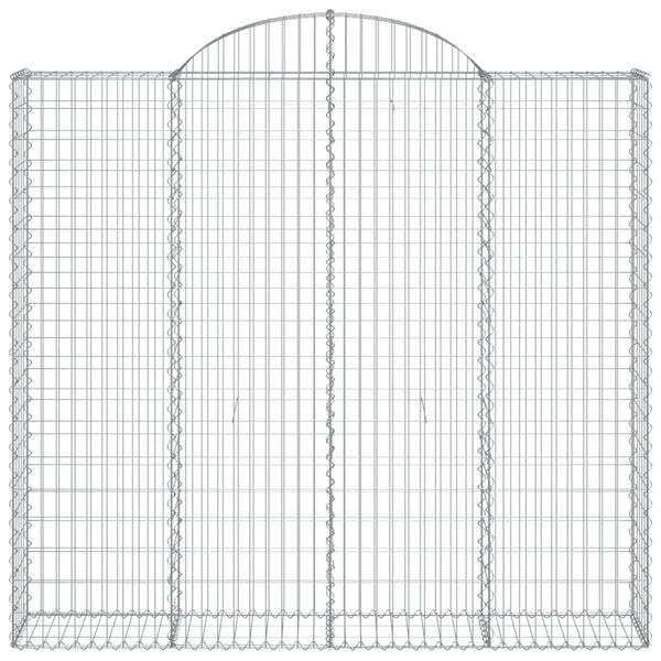 vidaXL Cestos gabi&atilde;o arqueados 25 pcs 200x50x180/200 ferro galvanizado