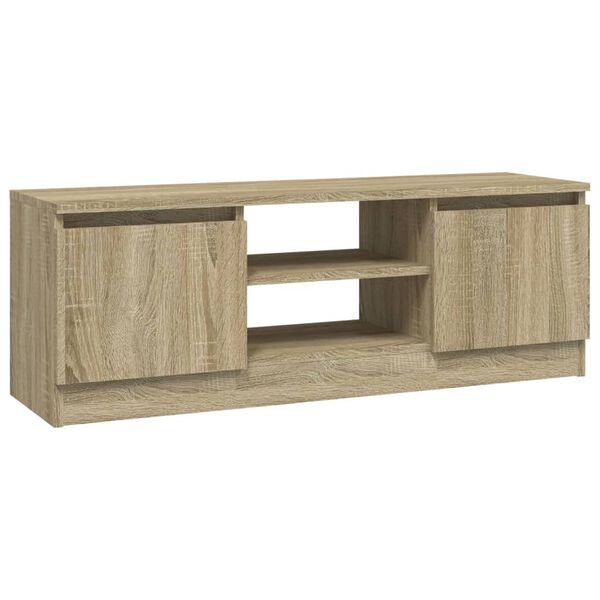 vidaXL Móvel de TV com porta 102x30x36 cm carvalho sonoma