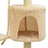 vidaXL &Aacute;rvore p/ gatos c/ postes arranhadores sisal 120 cm bege