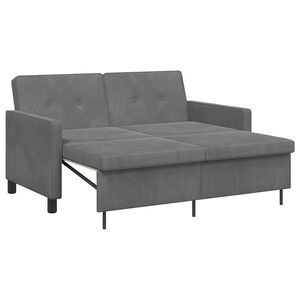 vidaXL Sof&aacute;-Cama Cinzento-Escuro Tecido