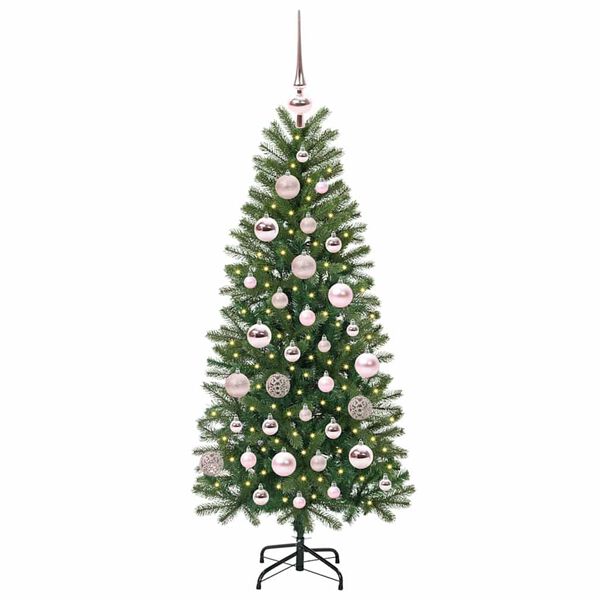 vidaXL &Aacute;rvore de Natal Artificial com 150 LEDs Verde 120 cm PE e PVC