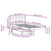 vidaXL Cama sem colch&atilde;o 90x190 cm madeira de pinho maci&ccedil;a