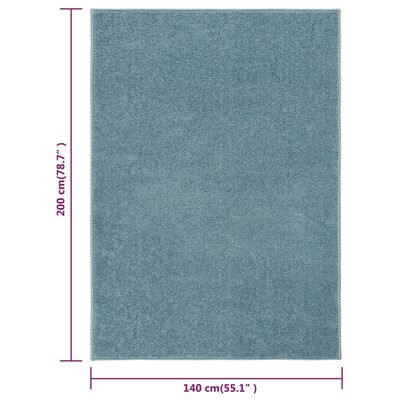vidaXL Tapete de pelo curto 140x200 cm azul