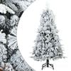 vidaXL &Aacute;rvore de Natal Artificial Articulada Nevado Flocked Branco