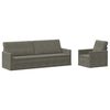 vidaXL Conjunto de Sof&aacute;s 2 pcs Cinzento-claro Tecido de Veludo Cotele