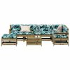 vidaXL 8 pcs conjunto lounge de jardim c/ almofad&otilde;es pinho impregnado