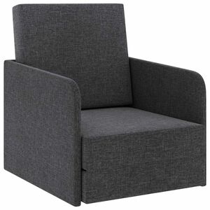 vidaXL Poltrona convert&iacute;vel tecido cinzento-escuro
