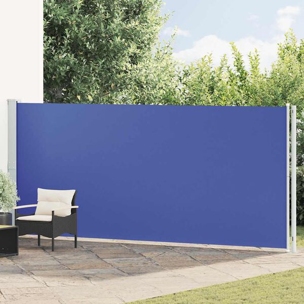 vidaXL Toldo lateral retr&aacute;til de p&aacute;tio 180x600 cm azul