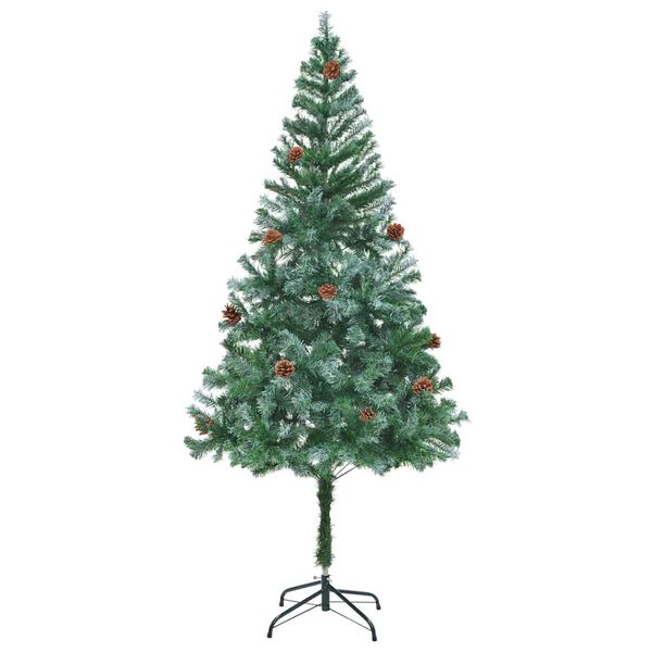 vidaXL &Aacute;rvore de Natal Artificial com 300 LEDs Verde 180 cm PVC e A&ccedil;o