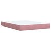 vidaXL Cama com molas/colch&atilde;o 140x190 cm veludo rosa