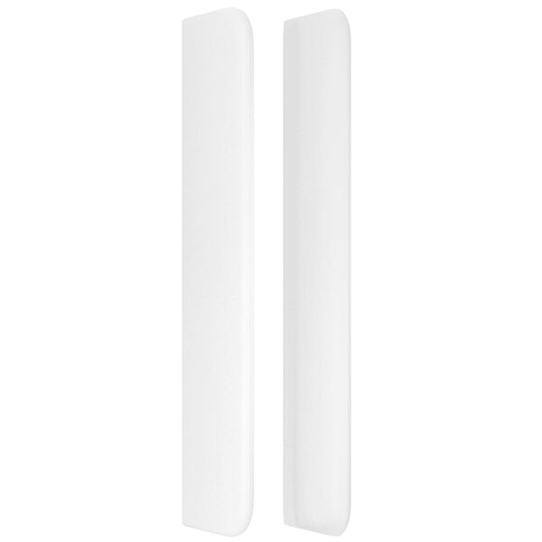 vidaXL Cabeceira cama c/ abas couro artificial 203x16x118/128cm branco