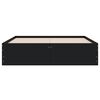 vidaXL Estrutura de cama c/ gavetas 120x200 cm derivados madeira preto