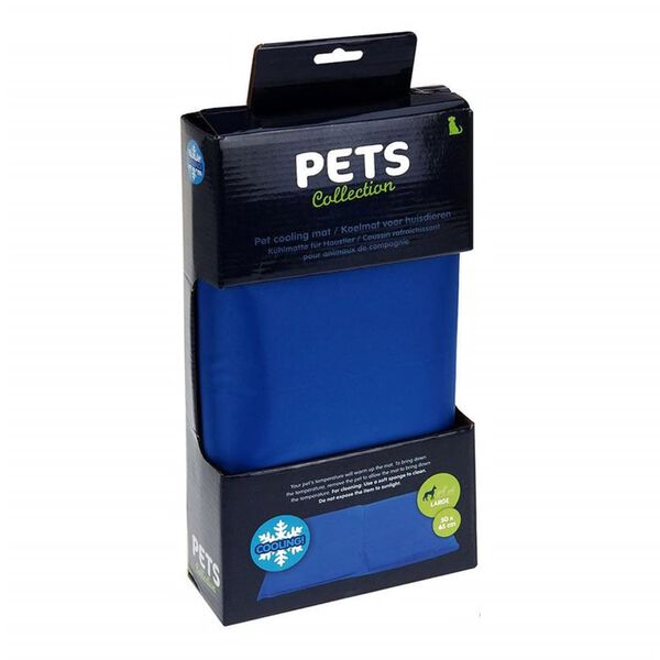 Pets Collection Almofada de refrigera&ccedil;&atilde;o para c&atilde;es 50x65 cm azul