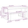 vidaXL Mesa de centro Branco 90 x 50 x 40 cm Madeira processada