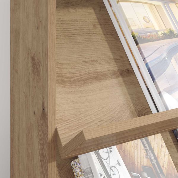 vidaXL Estante de Revistas Carvalho Artesanal 70 x 41 x 156 cm