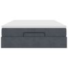 vidaXL Estrutura de cama otomana com colch&atilde;o 140x190cm cinzento escuro