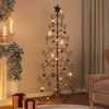 vidaXL Árvore de Natal para decoração 180 cm metal preto