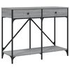 vidaXL Mesa consola 100x39x78,5 cm derivados madeira cinzento sonoma