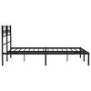 vidaXL Estrutura de cama com cabeceira 120x200 cm metal preto