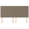 vidaXL Cabeceira Taupe 160x5x118/128 cm Tecido