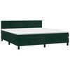 vidaXL Cama com molas/colch&atilde;o 180x200 cm veludo verde-escuro